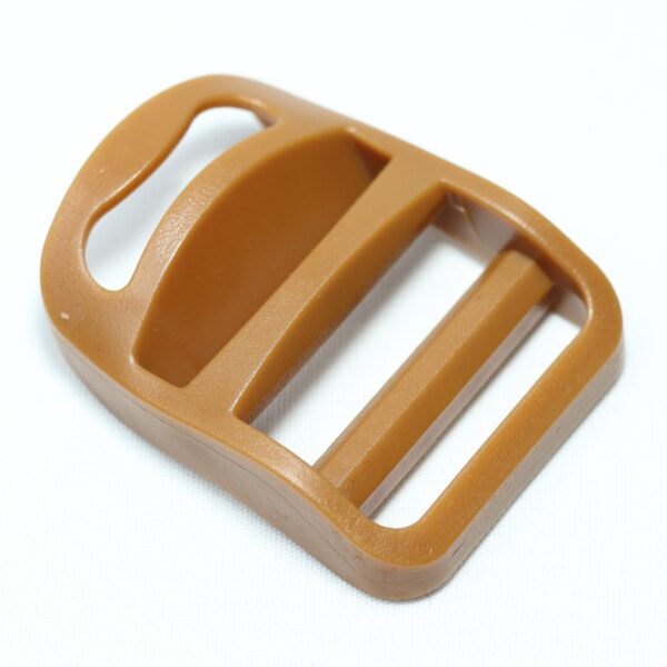 Plastic ladder lock buckle used for adjusting webbing of a backpack