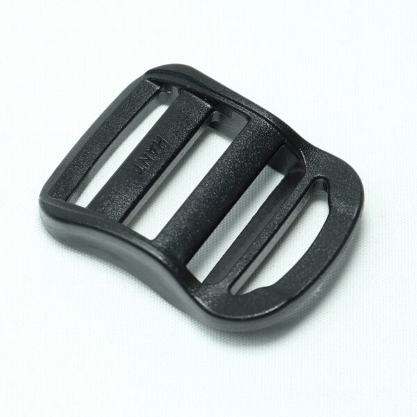 Plastic ladder lock buckle used for adjusting webbing of a backpack