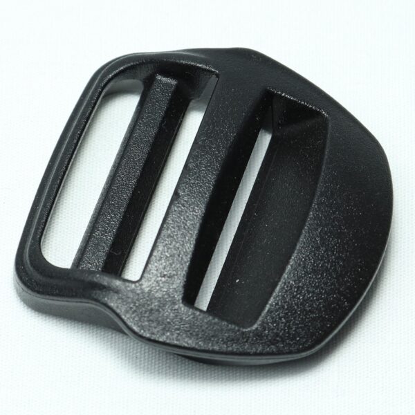 Plastic ladder lock buckle used for adjusting webbing of a backpack