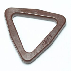 Plastic buckle triangular in shape