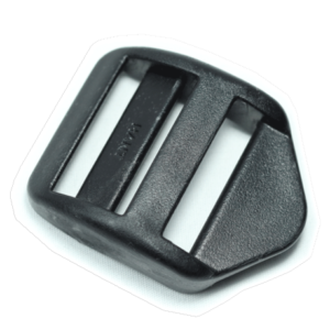 Plastic ladder lock buckle used for adjusting webbing of a backpack