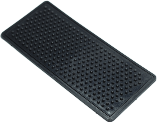 large rectangular bottom protector pad with dimples for luggage and backpacks