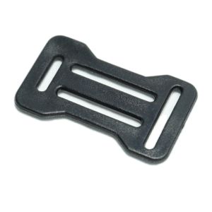 plastic buckle known as sternum adjuster for the front strap of a backpack